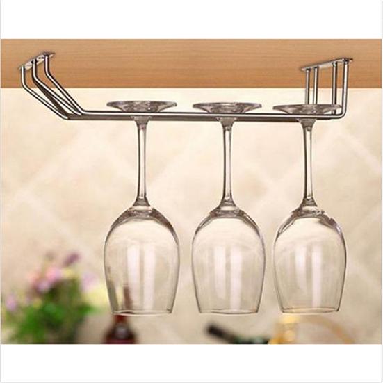 Stainless Steel Cabinet Wine Glass Rack Kitchen Dining Bar Goblet Holder Hanger