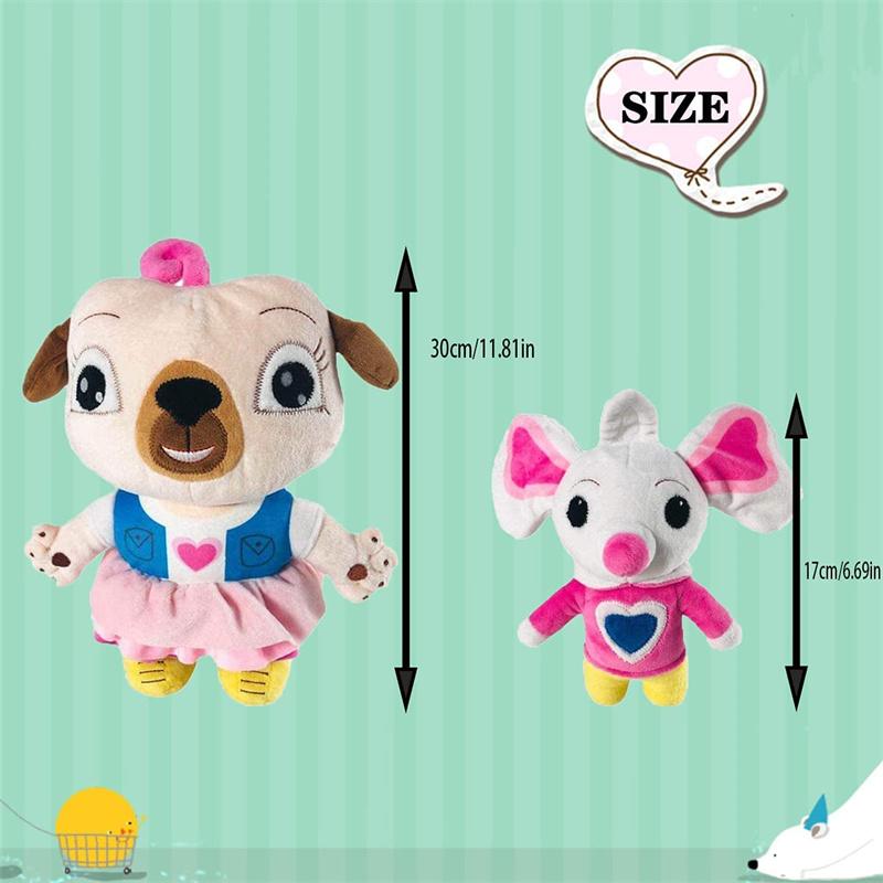 Chip und Kartoffel Plüschtier Stofftier Hund Maus Plüschfigur Baby Schlafkissen Weiche Puppe Geschenk für Fans Kinder Geburtstag