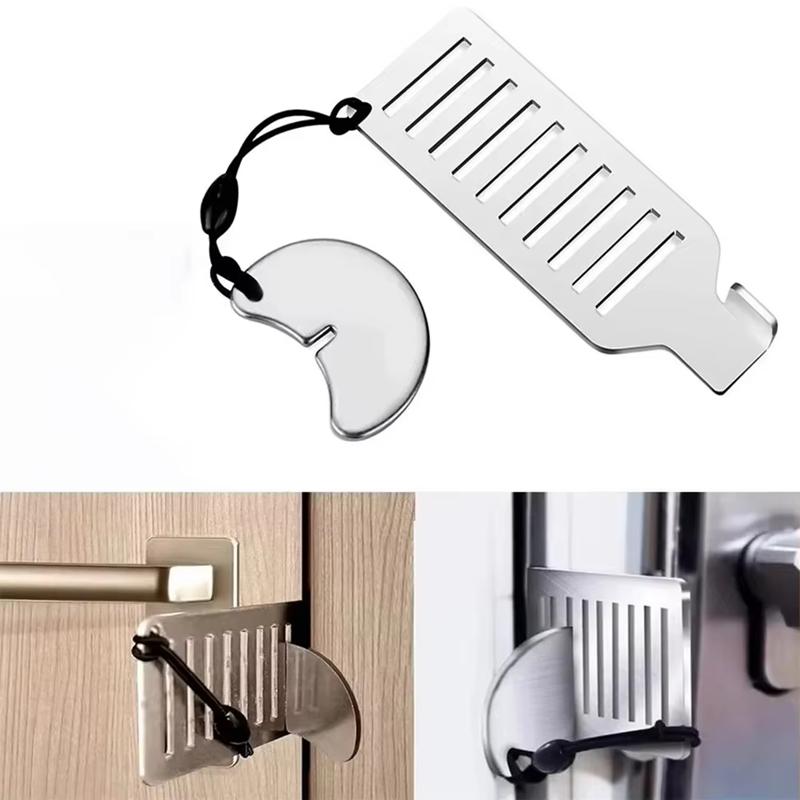 Thickened Stainless Steel Door Blocker for Home Hotels Anti-Theft Security Door Stall Portable Safety Anti-theft Security Tool