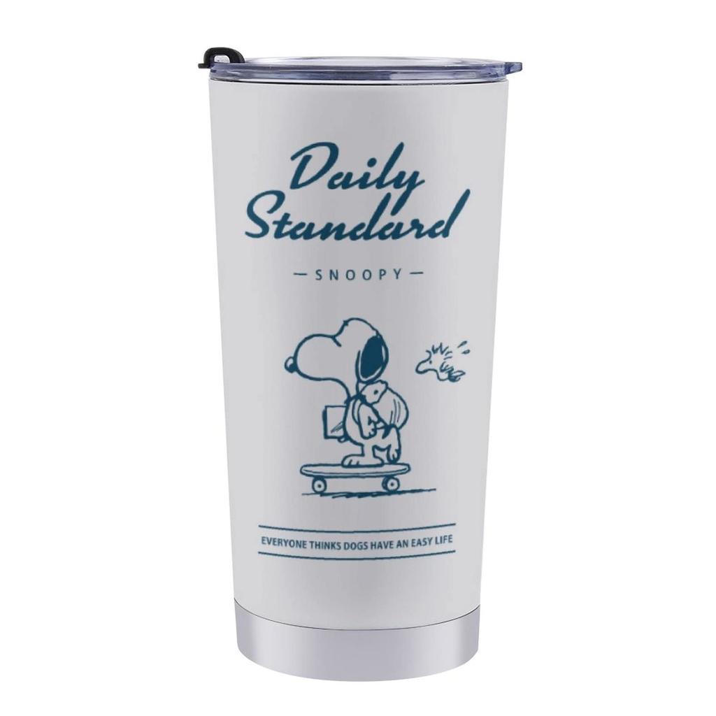 Snoopy Coffee Cup, Mug, Convenience Store Cup, Tumbler, Stainless Steel, Cafe Mug, Portable Mug, Mug Bottle with Lid, Keeps Hot or Cold, Vacuum