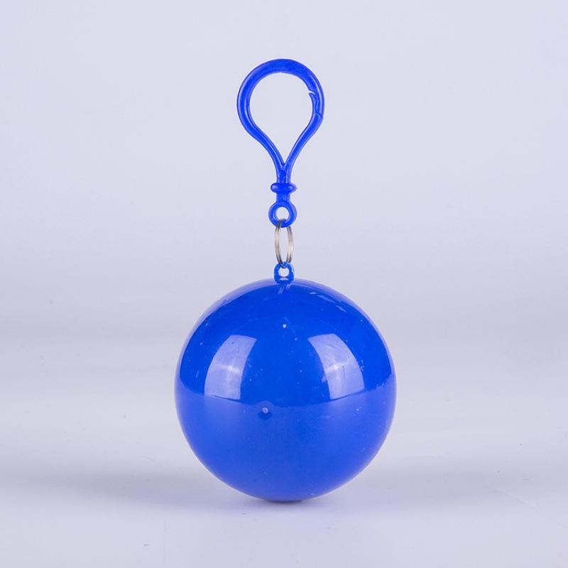 Compact Keychain Rain Poncho Ball Disposable Waterproof Cloak for Adults Mini Hook Design