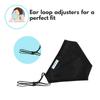 Onroad Co. Cotton Reusable And Washable 6 Layered Anti Pollution Mask (Large - Ideal For 60-90 Kg Body Weight, Blue + Black), Unisex