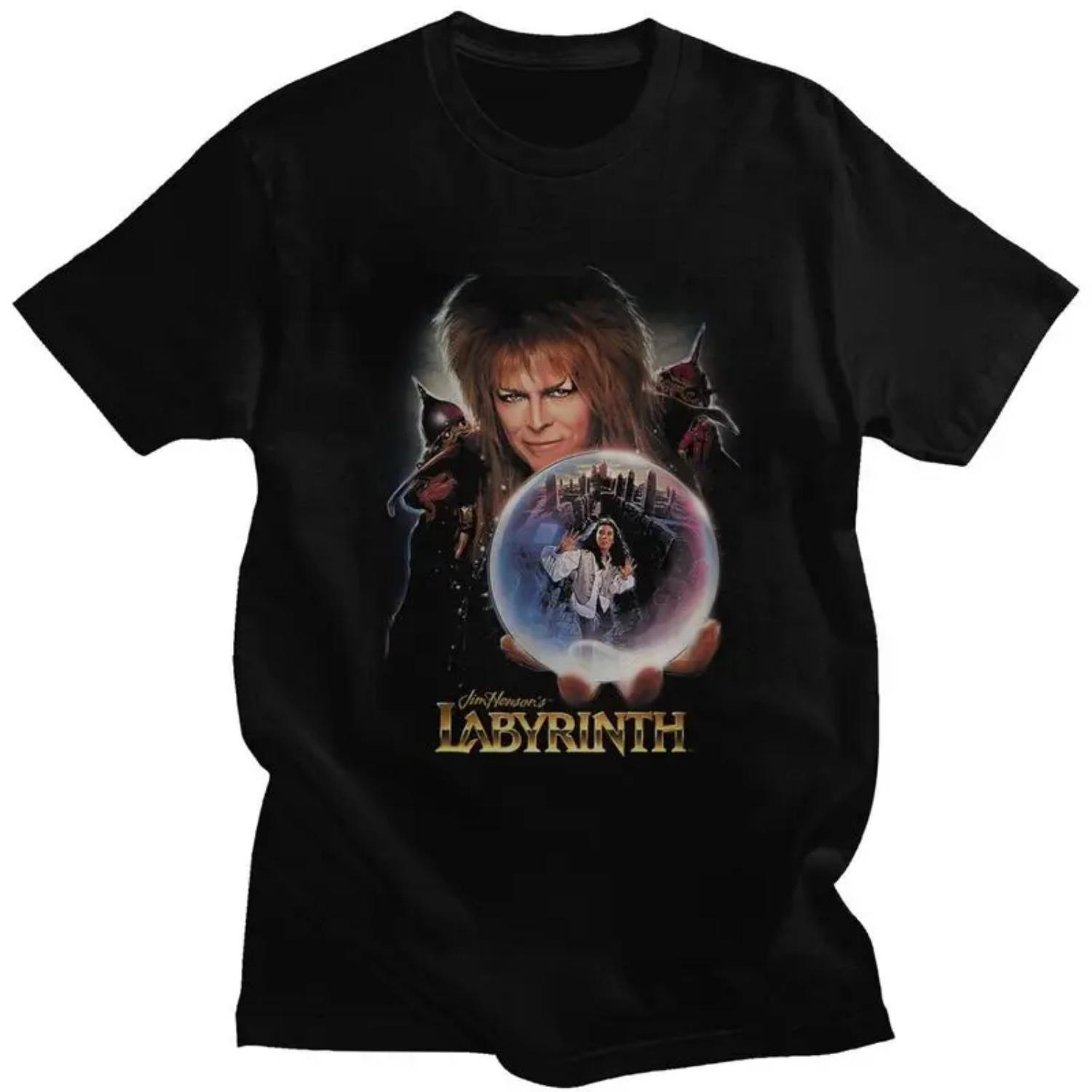 

Custom Jareth The Goblin King Labyrinth T Shirts for Men Pure Cotton Tees Short-Sleeve Casual T-shirt Clothing S чёрный