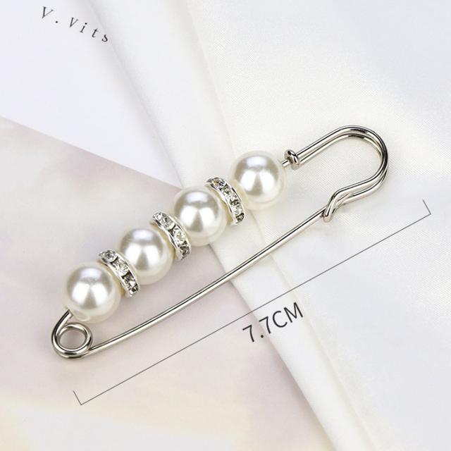 

Новые аксессуары для булавки на поясе, пряжка для шарфа, жемчуг, кристалл, золотистый цвет, брошь, утягивающая талию, застежка, анти-открытая безопасная булавка