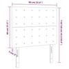 vidaXL LED Kopfteil Weiß 90x5x118/128 cm Kunstleder
