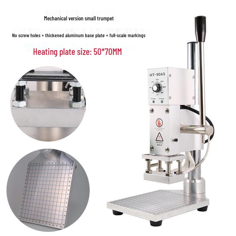 Compact Manual Hot Stamping Embossing Machine for Leather and Trademark Indentation