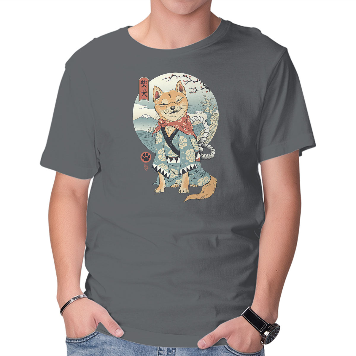 Unisex Crew Neck T-Shirt Shiba Inu Graphic Short Sleeve Casual Tee XL