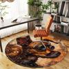 1PC steampunk dog Office Round Area Rug, Under Office Chairs Bedroom Living Room Home Decor, Carpet for Office -1110019