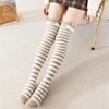 Over Above Knee Socks Long Womens Striped Panda Cat Winter Warm Ladies Girls Black White Funny Thigh High Stockings Christmas