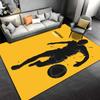 Modern Football Player Pattern Yellow Carpet for Living Room Decor Suitable for use as an anti-slip for living room bedroom sofas