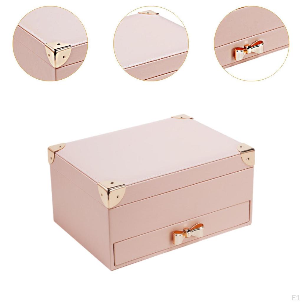 Bijley Box Travel Jewelry at 2 Single Levels Portable Organizer of for