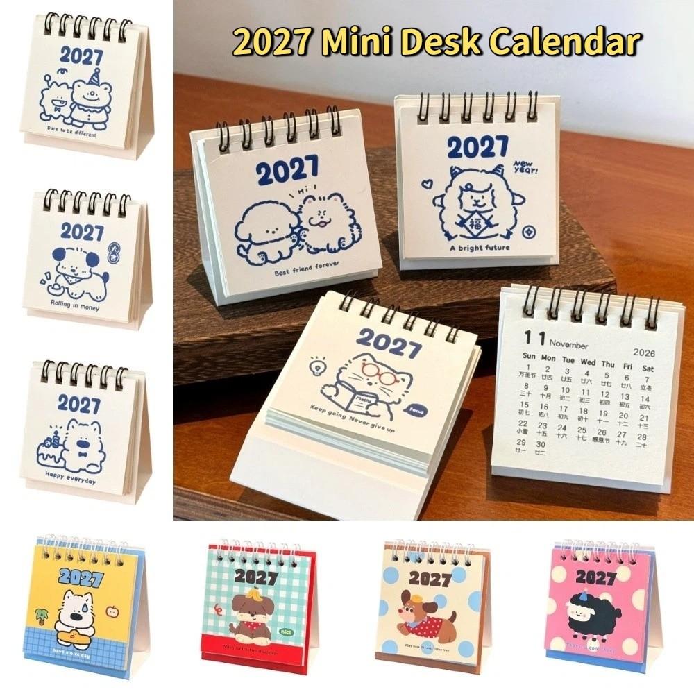 Animal Puppy 2027 Flip Calendar Portable Design Pocket Calendar Gift Giving
