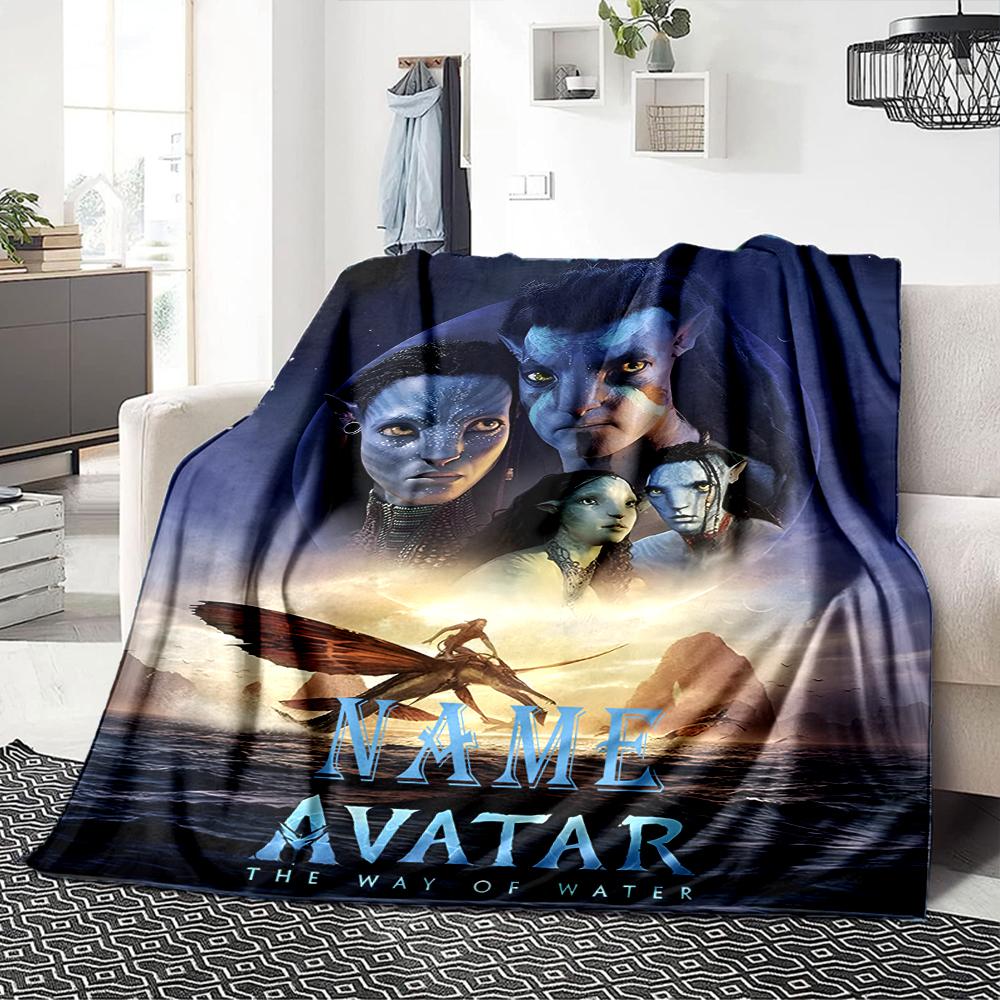 Custom Name Avatar Water'S Journey Party Blanket For Couch Bed Plush Cozy Fuzzy Blanket Super Soft Warm Blankets For Fall And Winter 0916290