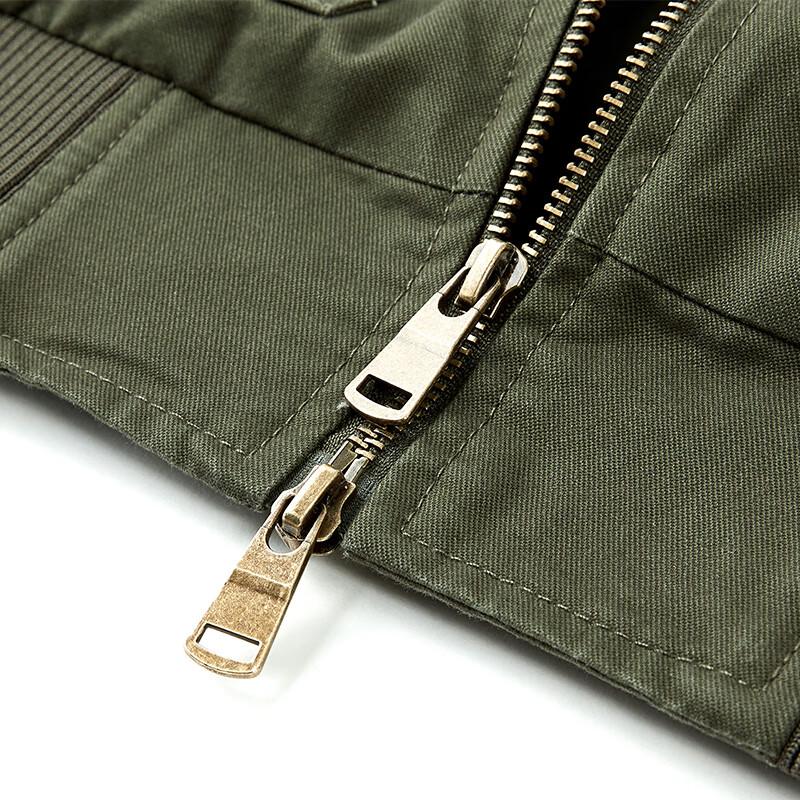 Jeep Men's Outdoor Casual Stand-Collar Washed Jacket