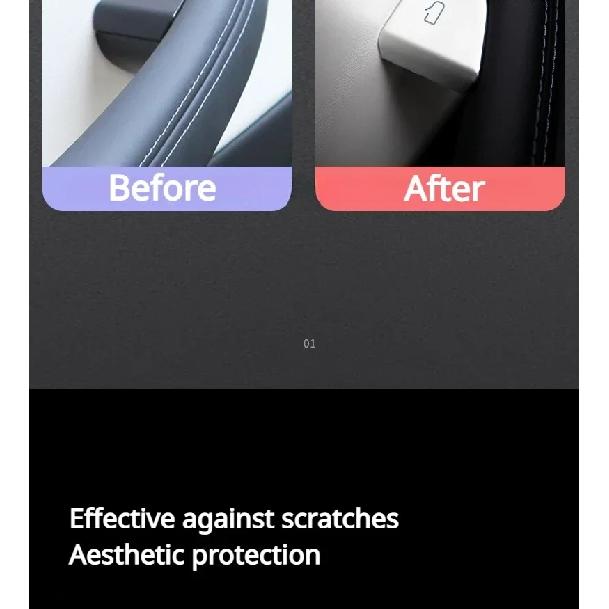 For Tesla Model 3 Highland Model Y Juniper/Launch 2025 Car Open Door Button Stickers 4X Handle Cover Interior Protection Trim