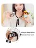 Cartoon Dachshund Plush Toy Camera-Style Keychain Backpack Accessory