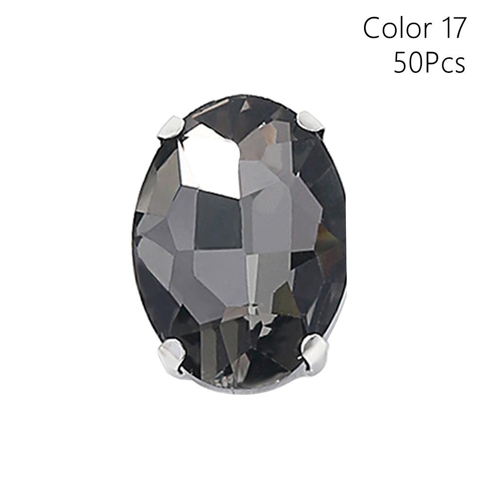 

50 шт./уп. С серебряными лапками, блестящие пришивные стразы, пришивные алмазные бусины, украшение для рукоделия 50Pcs Color 17