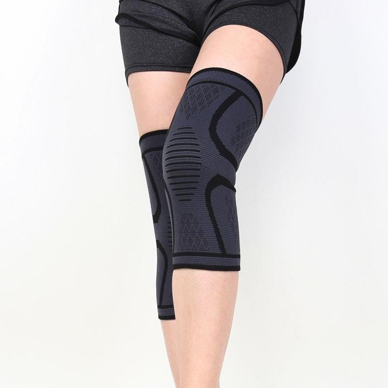 Sports Fitness Knee Sleeve Nylon Knit Breathable Mesh High Elastic Support S