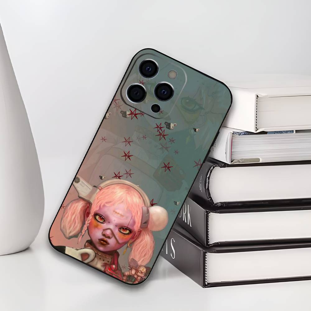 

Black Silicone Soft Phone Case BMTH Bring Me the HORIZONS Design Compatible with iPhone 17/16/15/14/13/12/11/Pro/Max/Plus/XS iPhone16e