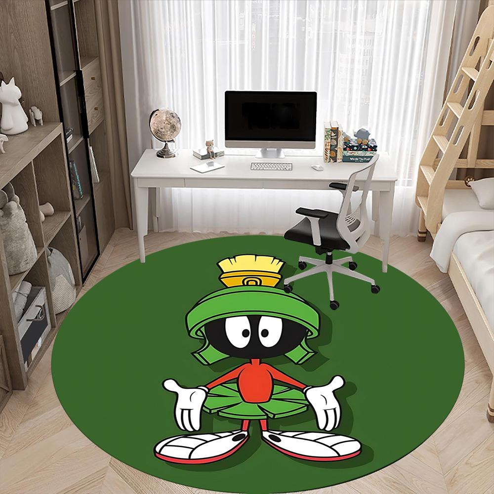 1PC Martian, Looney Tunes Office Round Area Rug, Indoor Mat Suitable For Office, Under Office Chairs Bedroom Living Room Home Decor DT1212062