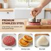 Stainless Steel Hamburger Patty Press Anti Slip Wooden Handle Nonstick Surface For Home Kitchen BBQ Homemade Burgers