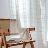 Curtains Korean Literary Matcha Green Kitchen Living Room Storage Room Non-Punching Light-Transmitting Curtains