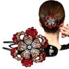 Rhinestone Flower Hair Claw Clip Crystal Decorative Hair Accessory Elegant Design Durable Construction Suitable for Various Hairstyles