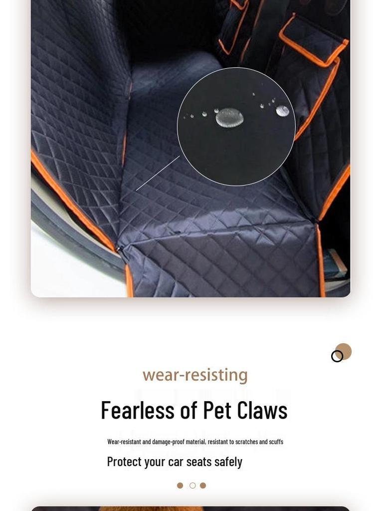 Quilted Thickened Pet Car Seat Cover - Protective Rear Seat Mat for Dogs