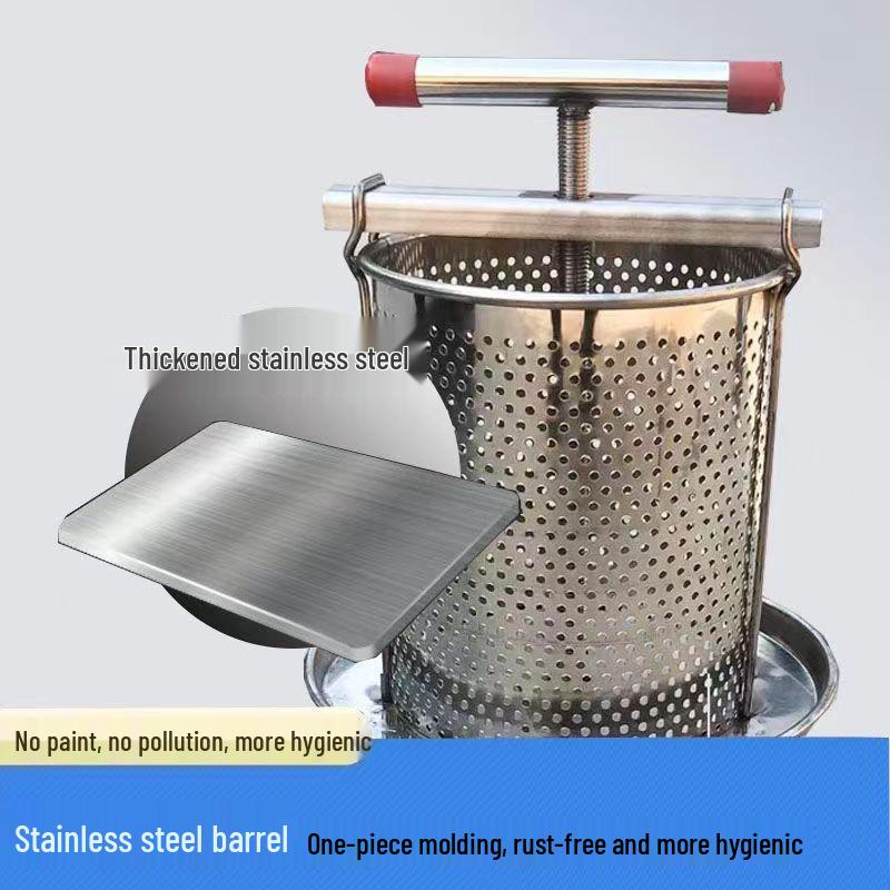 Stainless Steel Honey & Wine Press: Manual Juicer and Extractor