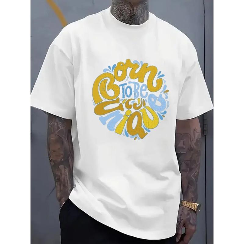 

Born Unique Tee | Men S Graphic White T-shirt, Casual and Sporty, All-season Fitness Top, Durable Activewear,Perfect for Weekend Casual and Daily Wear S белый