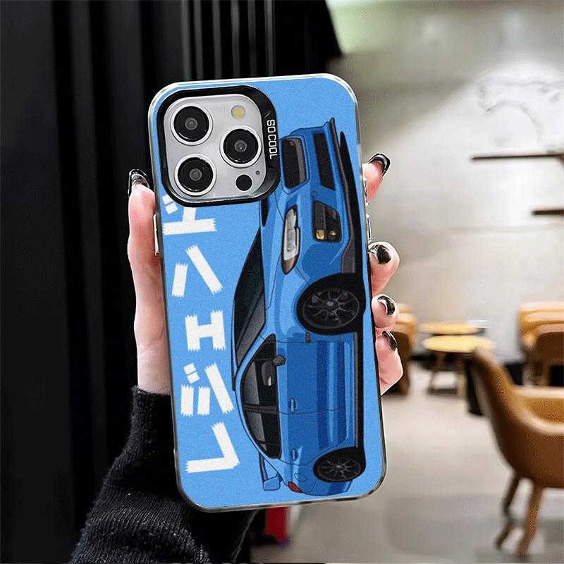 JDM Tokyo Drift Sports Car Soft Phone Case for iPhone 15 16 17 Pro Max 17Air 16E 14 Plus 13 12 Mini Shockproof Cover Back Shell