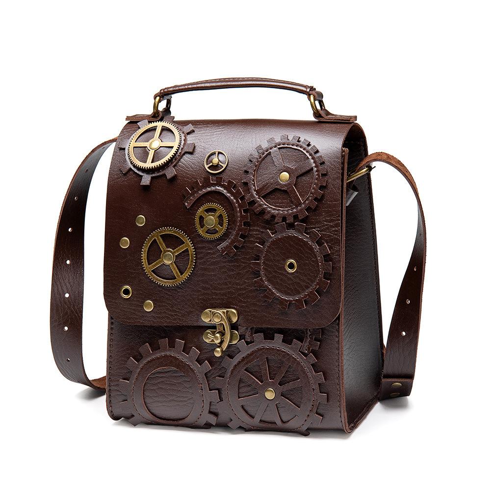 Steampunk Retro Stil Damen Einzel-Schulter Umhängetasche Handheld