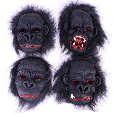 Chimpanzee Mask Cosplay Animal Gorilla Black Full Face Latex Masks Orangutan Novelty Halloween Party Costume Props