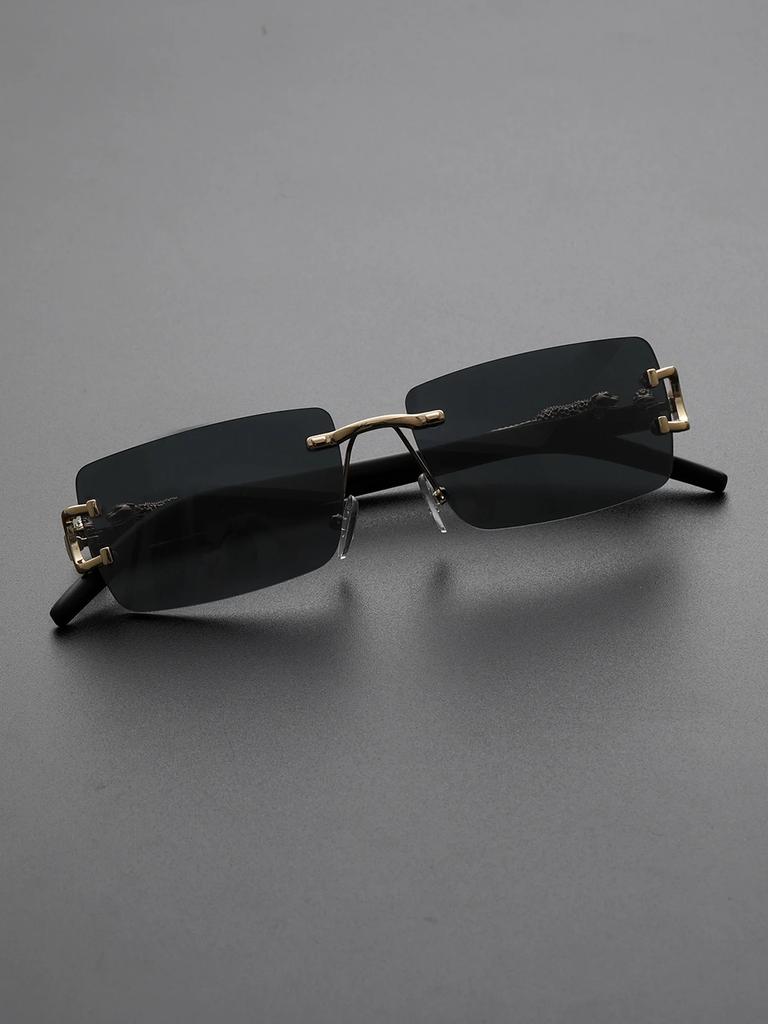 Fashionable Trendy Frameless Rectangular Personalized Sunglasses For Daily Life