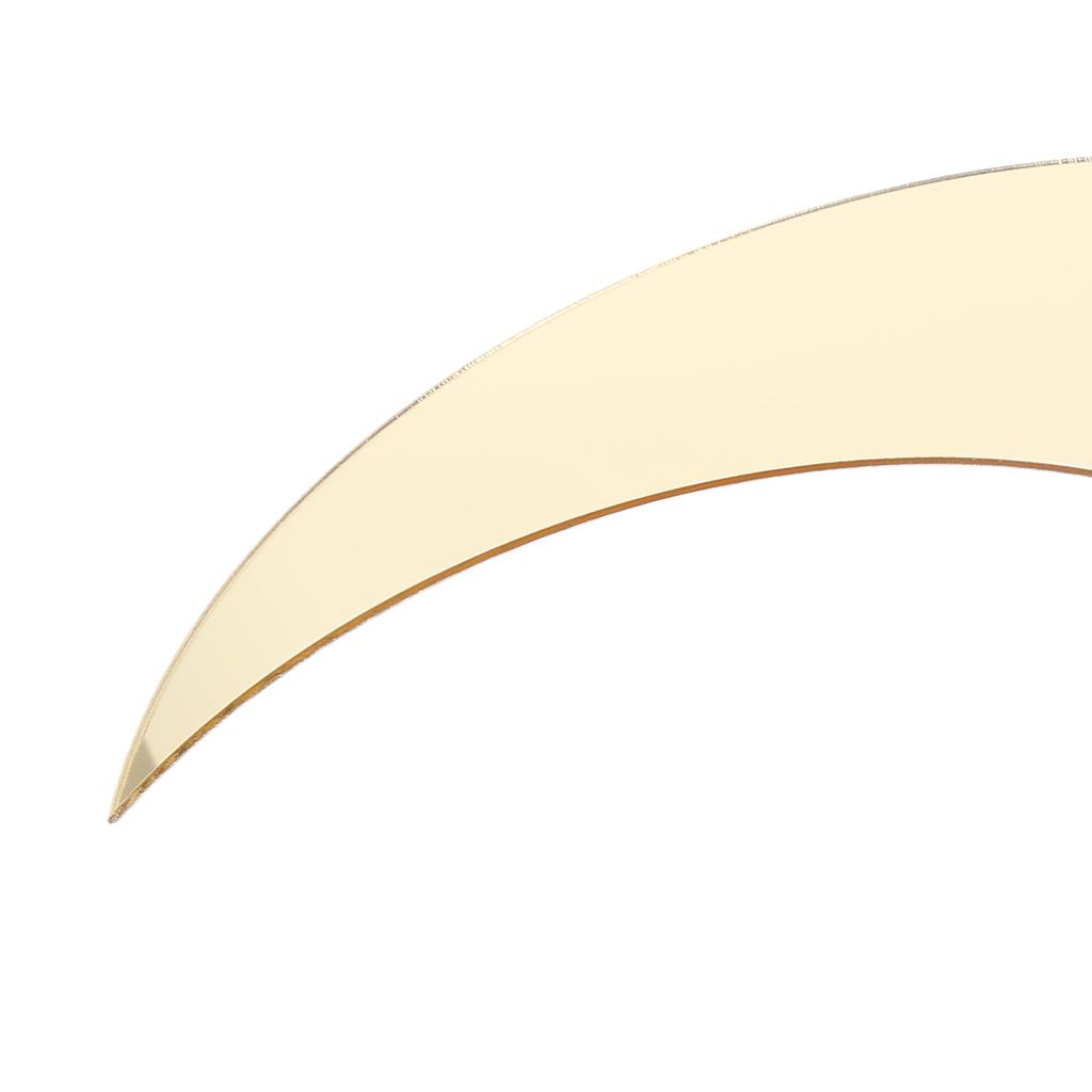 Moon Shape Mirror Wall Sticker Acrylic Decorative Background Decal for   Corridor