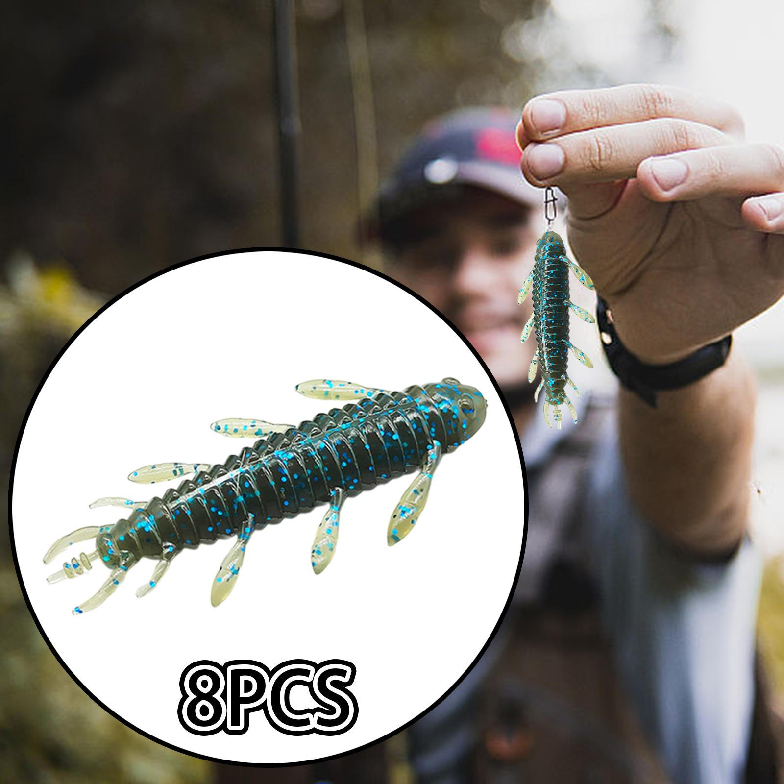 

8 шт., мягкие рыболовные приманки, аксессуары, яркие практичные приманки, профессиональная приманка для личинок Black Blue