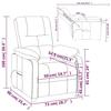 VidaXL Massage Chair Dark Brown Fabric 289677