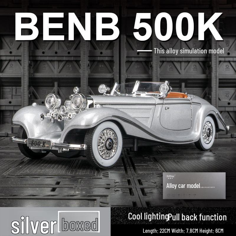 Jinlifang 1901-350 Legierung Retro Klassisches Automodell mit Sound & Licht