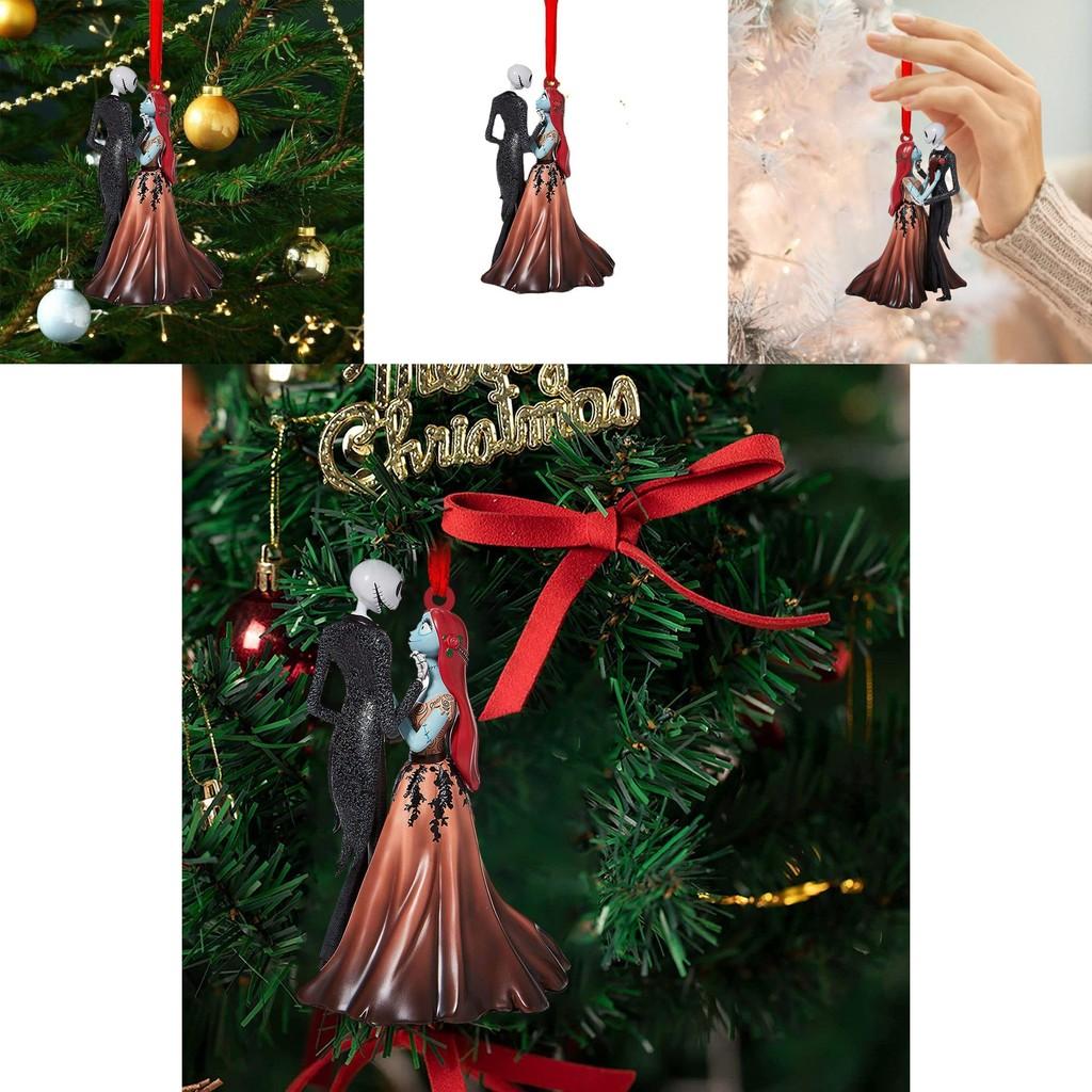 Nightmare Before Xmas Jack Sally Christmas Tree Pendent Car Decor Gift