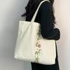 Embroidery Canvas Bag Women Shoulder Simple Travel Yoga Large Capacity Bag