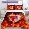 Set Lenzuola Stampato Calcio Bournemouth 3 Pezzi, Comodo Set Copripiumino per Camera da Letto Amico della Pelle