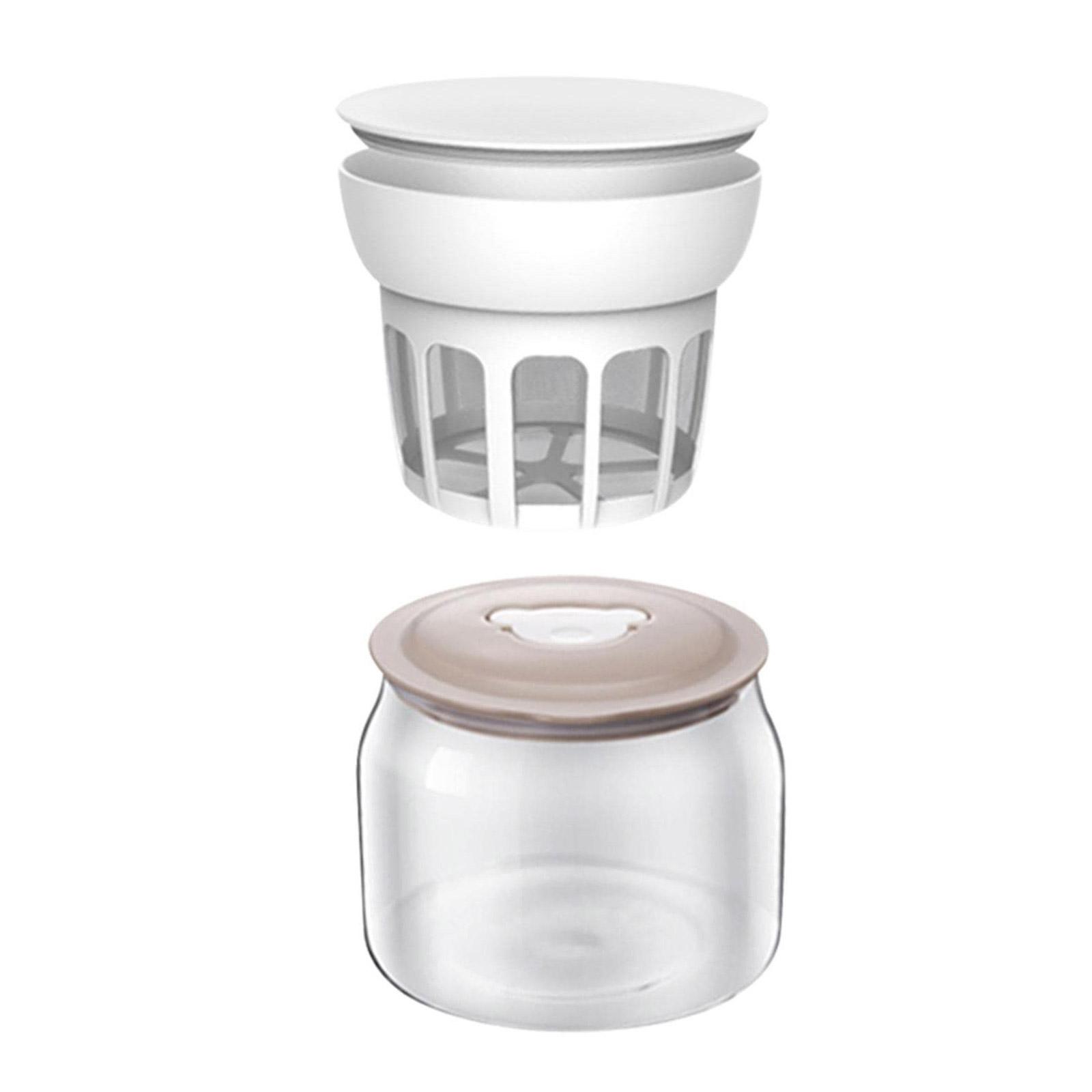 Сепаратор сыворотки Йогуртница Фильтр для йогурта с мелкой сеткой Сыроделательная машина с крышкой Многоразовый кухонный инструмент Легко чистить