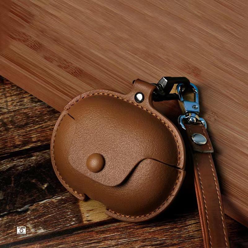 Rose Ceramics Leather Bluetooth Headset Protective Case - Water-Resistant Glaze Finish