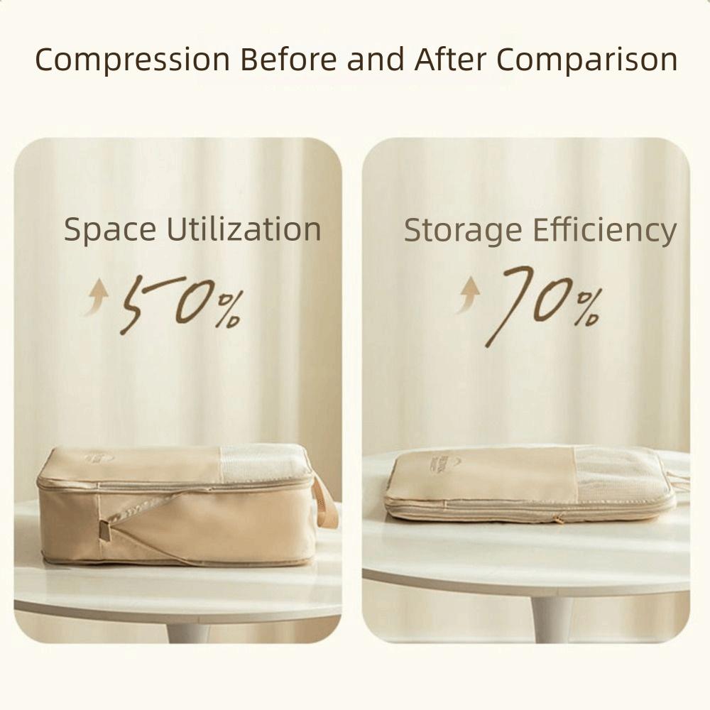 Dustproof Travel Clothing Storage Bag Waterproof Compressible Packing Cube Travel