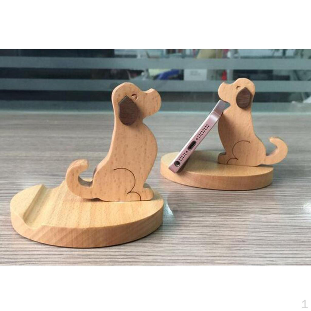 

Тримач Тварина Модель Стійка Телефон Стіл для Wood Golden Retriever Dog