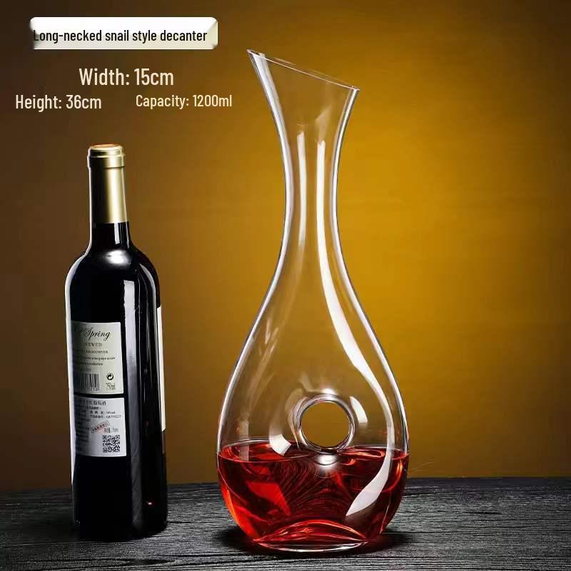 Lyxigt Kristall Vinrött Vinglas & Karaff Set