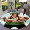 One Piece Roronoa Zoro Round Area Rug Carpet Rug For Living Room Bedroom Sofa Playroom Decor Nonslip Floor Mat