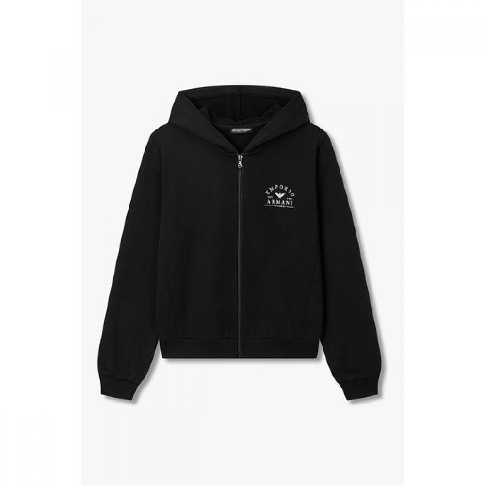 Emporio Armani Women Arch Logo Lounge Hoodie Zip Up 0826138504 S(90)