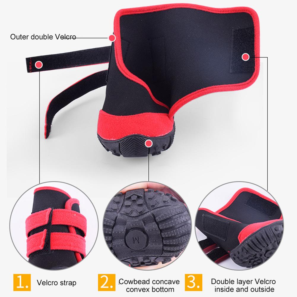 Pet Dog Portable Waterproof Anti-slip Rain Shoes Snow Boot Footwear