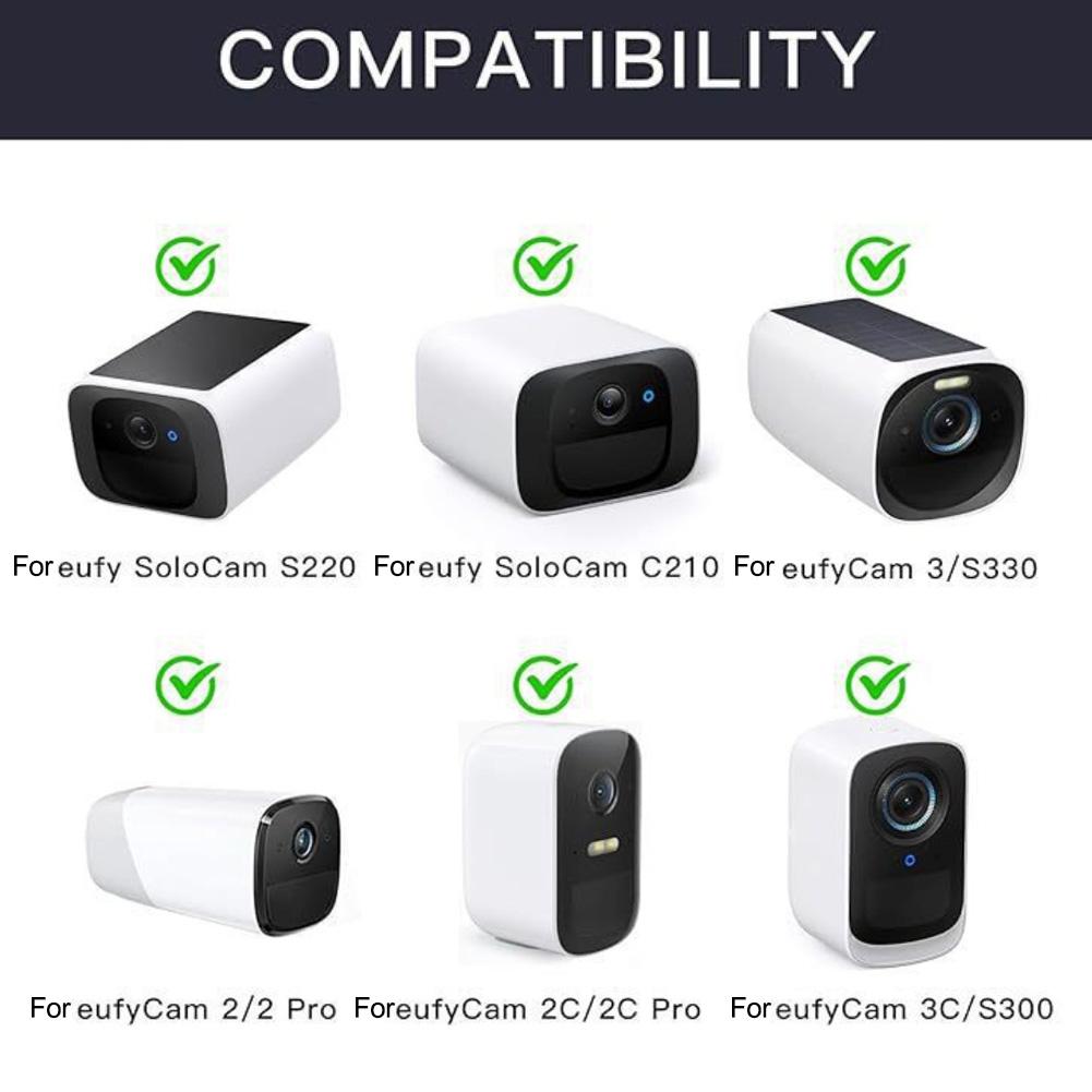 1pc Stainless Steel Gutter Mount Adjustable Viewing Angles Camera Gutter Mount For Eufy Security For SoloCam S340 Cameras